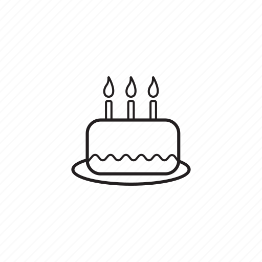 Силуэт торта со свечками