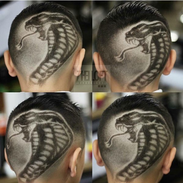 Детские стрижки с полосками