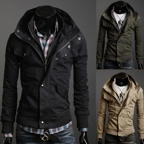 Куртка с широким воротником мужская