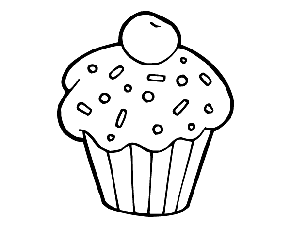 Раскраска кексик