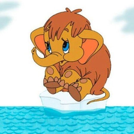 Герой мультфильма Мамонтенок