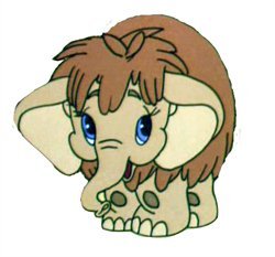 Мама для мамонтенка. Раскраска