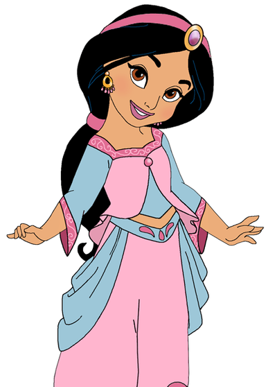 Принцесса Жасмин черно белая