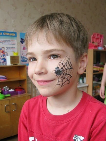 Аквагрим паучки для детей