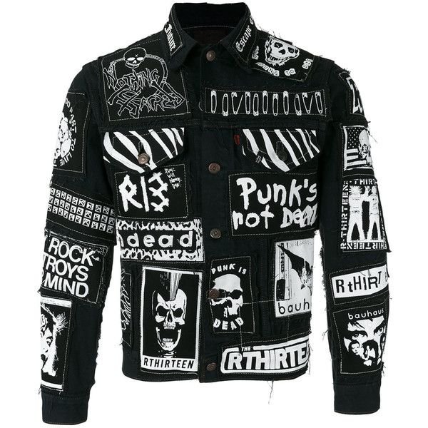 Черная джинсовка с принтом