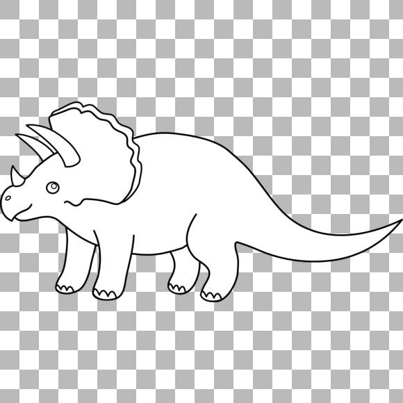 Трицератопс милый рисунок