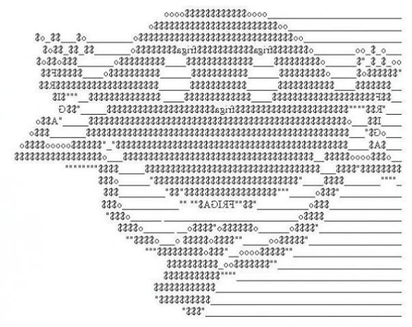 Рисунки символами и знаками