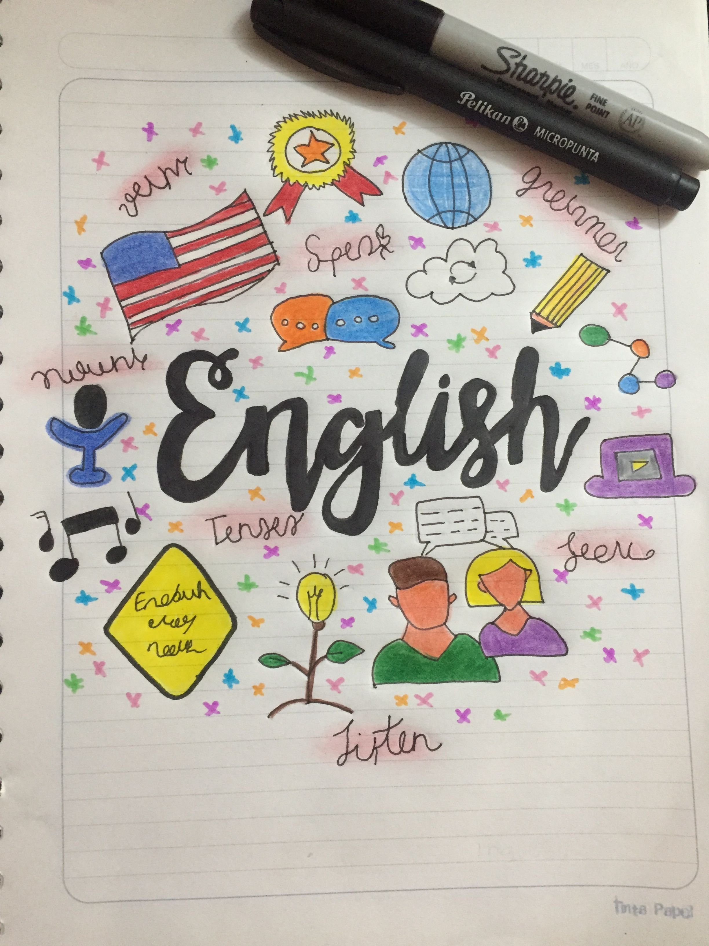 Украсить тетрадь по английскому