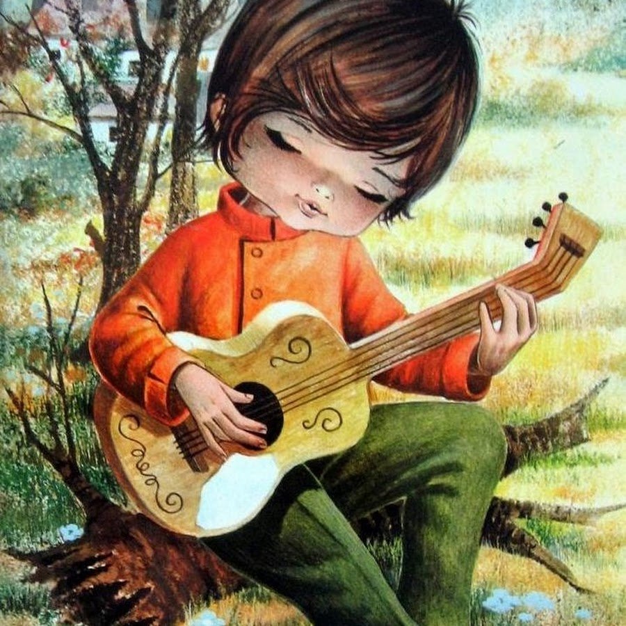 Детский рисунок гитарист