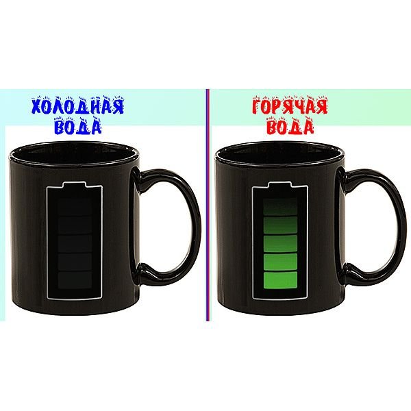 Кружка-хамелеон батарейка