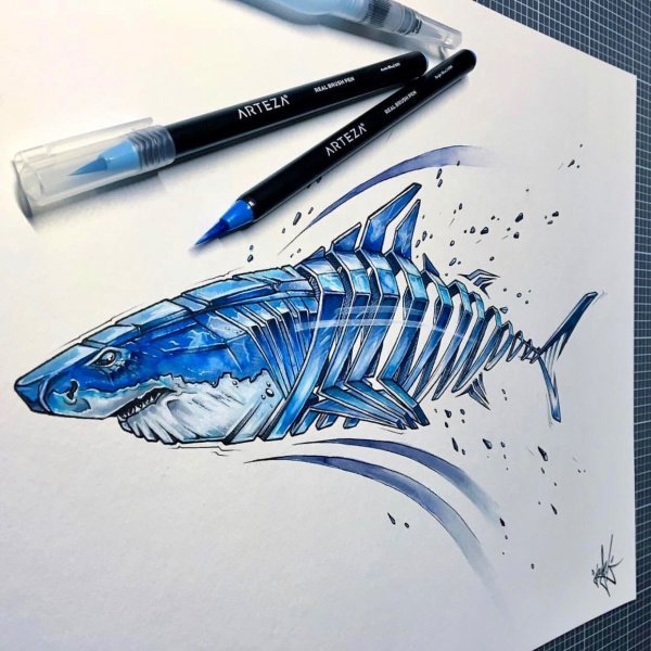 Машина скетч маркерами