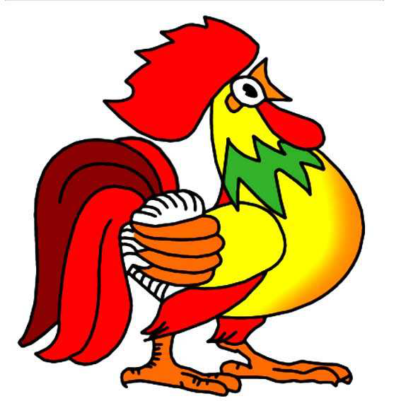 Раскраска. Петушок. Кудашева