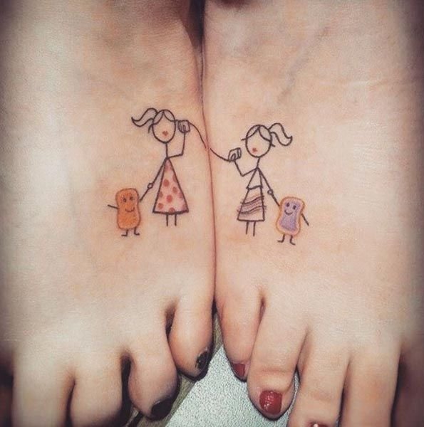 Смешные парные тату