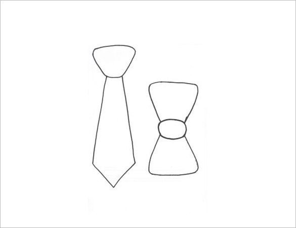 Трафарет галстука бабочки из бумаги