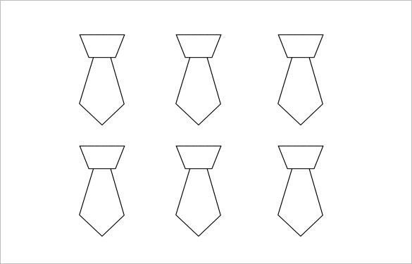 Шаблон галстука маленький