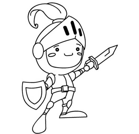 Маленький рыцарь раскраска