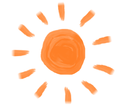 Легкие рисунки оранжевого цвета