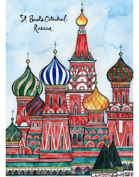 Спасская башня Кремля схематично