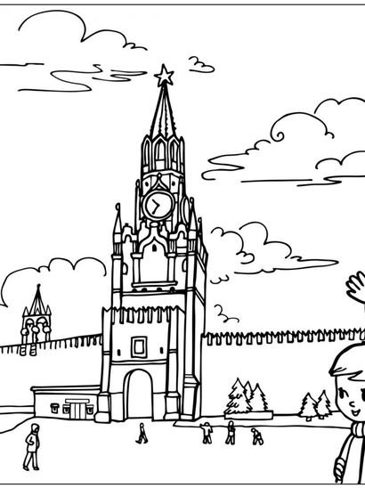 Собор Василия Блаженного в Москве схематично