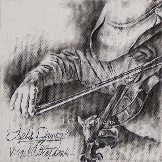 Скрипач гравюра