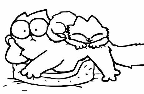 Кот Саймон с кошкой любовь