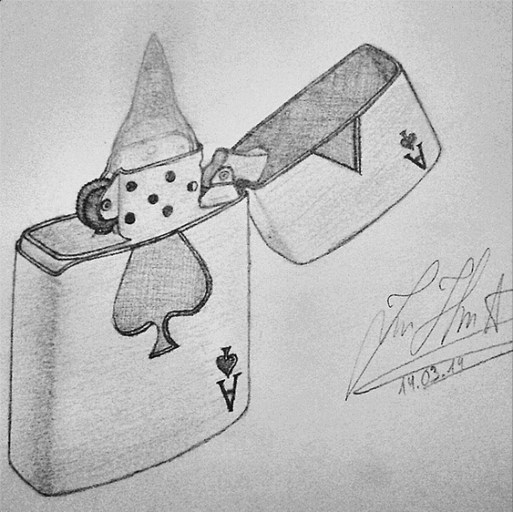 Зажигалка карандашом