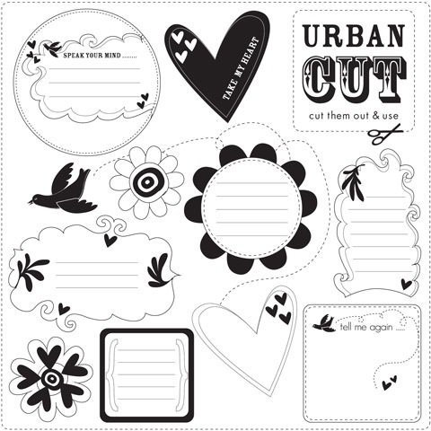 Скрапбукинг шаблоны черно белые