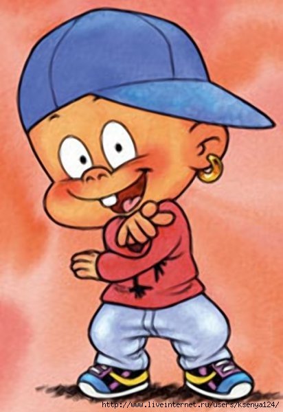 Мальчик в кепке мультяшный