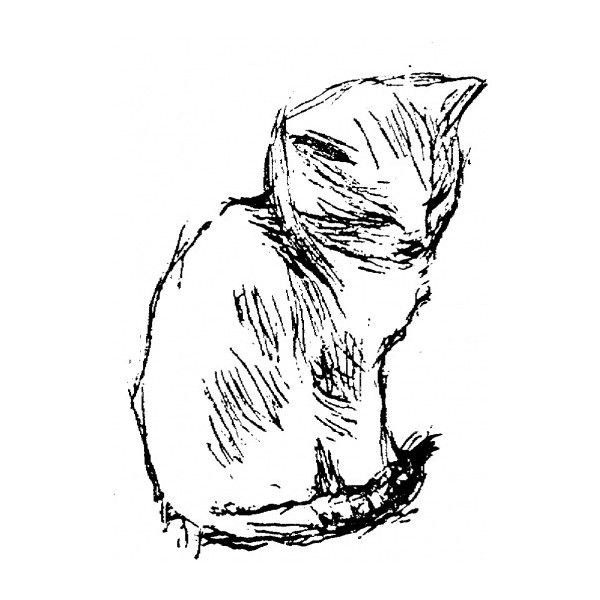 Грустные котики мультяшки