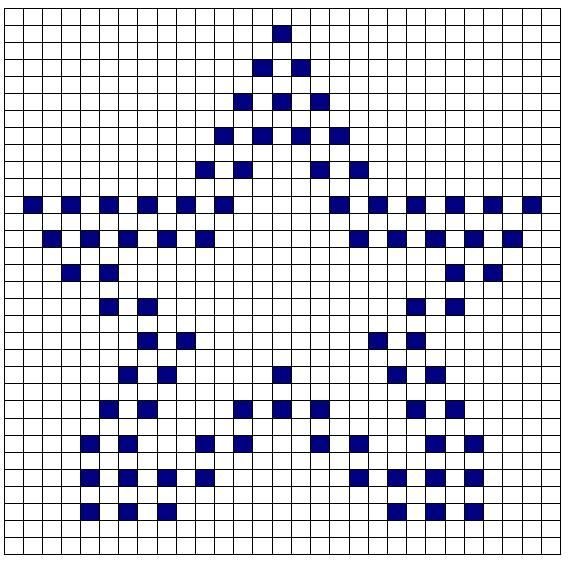 Схема вязания звезды