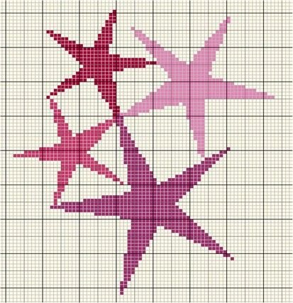 Звездочки крестиком