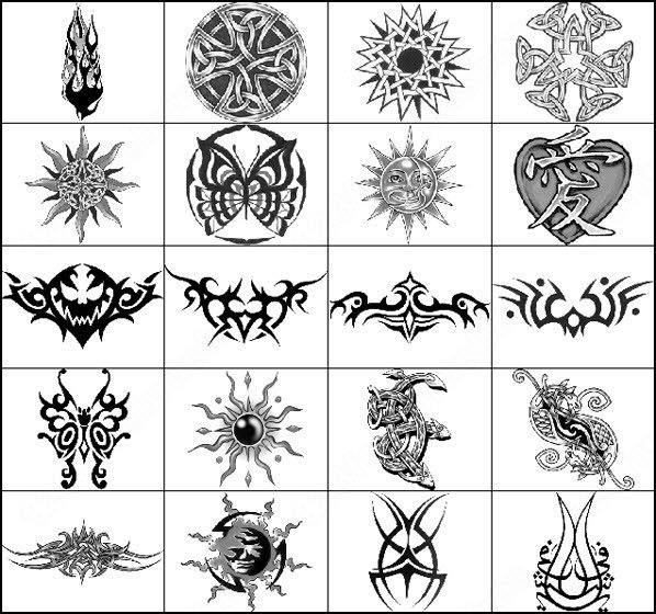 Наброски тату на кисть