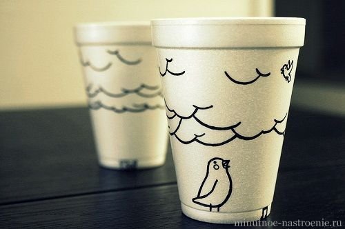 Разрисованные стаканчики