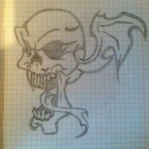 Наброски ручкой в тетради