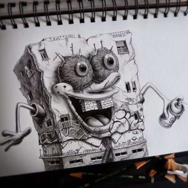 Рисунки в скч Буке чёрно белые