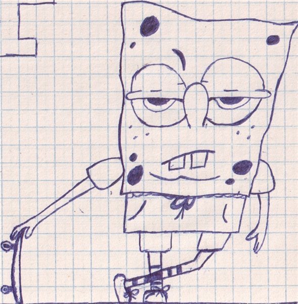 Аниме рисунки карандашом по клеточкам в тетради