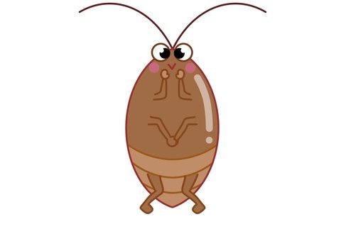 Таракан нарисованный милый