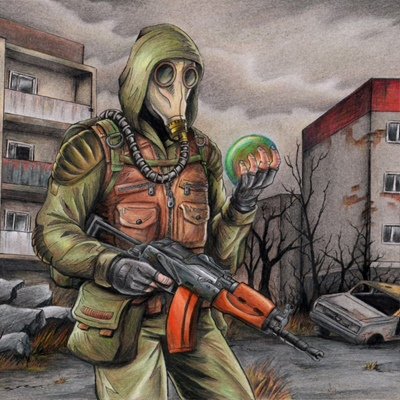 Сталкер стрелок шрам и дегтярёв арт