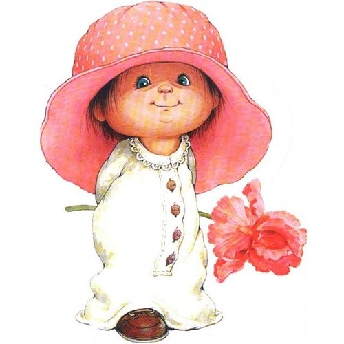 Мультяшные девочки в панамке