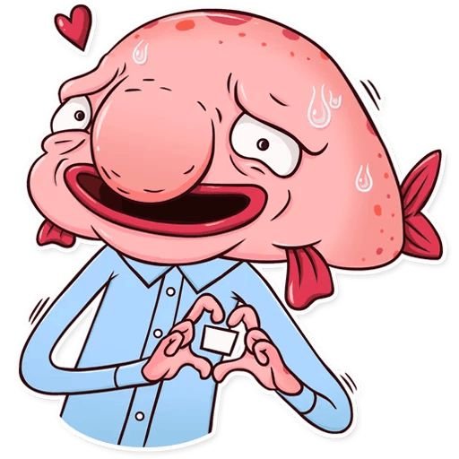 Рыба капля Стикеры телеграмм