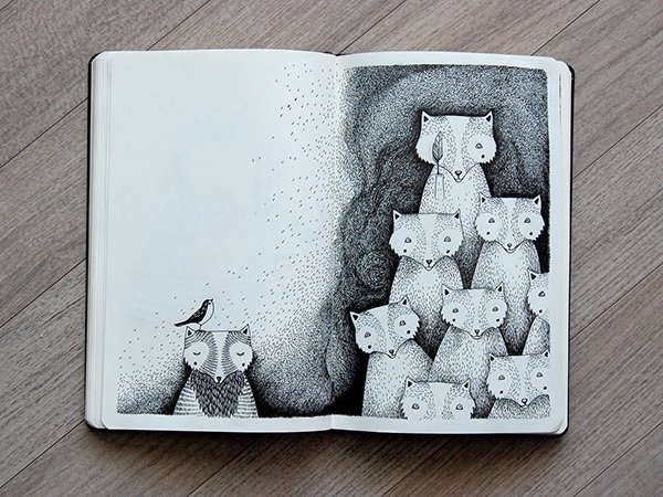 Скетчбук. Лиса