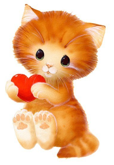 Котенок с сердечком