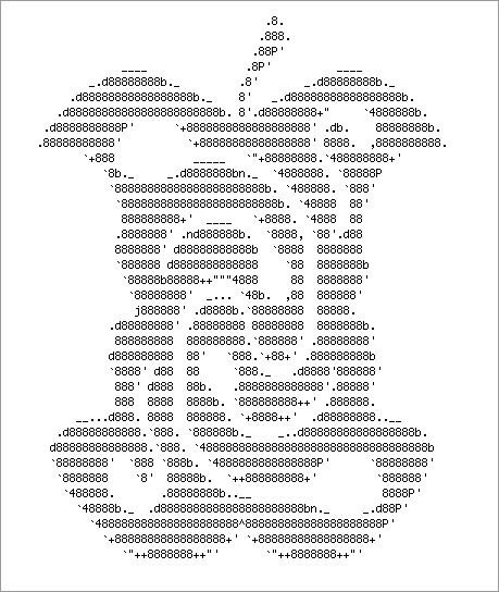 Рисунки из символов и знаков