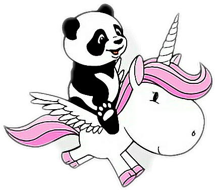 Раскраска Панда Единорог