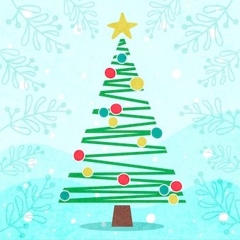 Елочки маленькие рисова