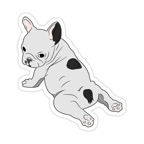 Стикеры для собак французский бульдог