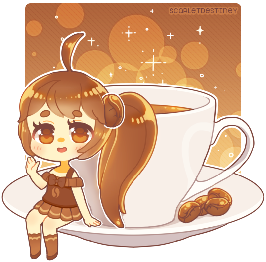 Аниме кофе арт