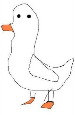 Гуси нарисованные в пэинте