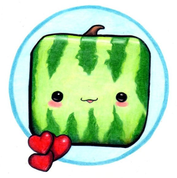 Милый Арбуз с глазками