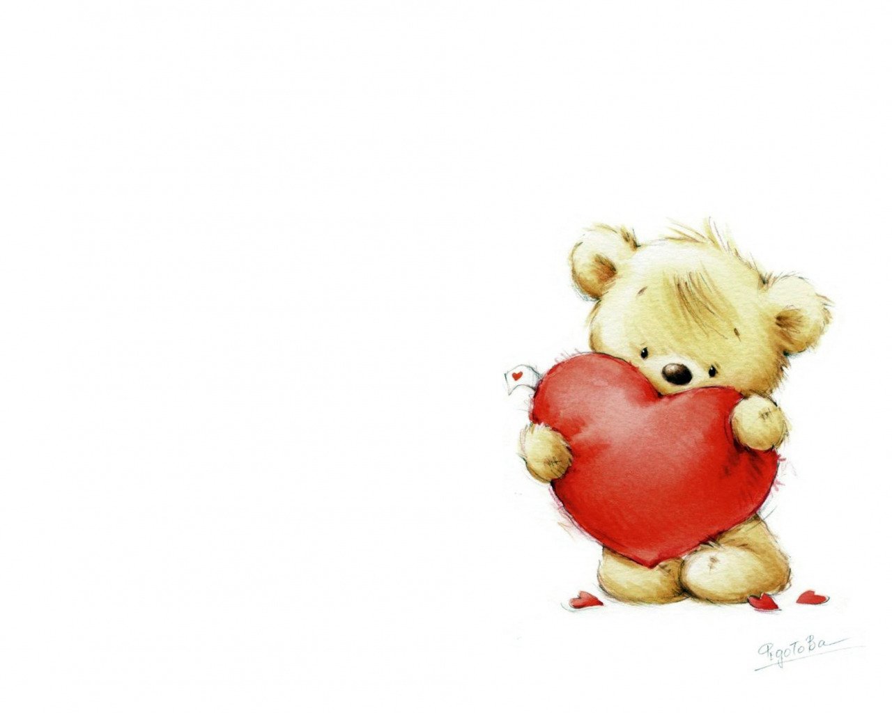 Милый Медвежонок с сердечком